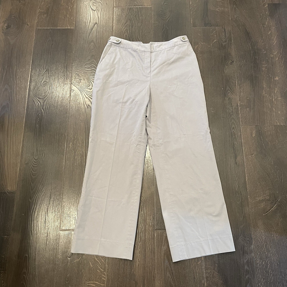St John Sport Pants Women Size 8 Straight Leg Gray Business Casual Dress Pants